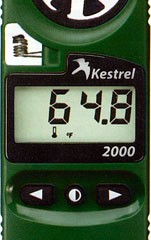 Kestrel 2000 Hand-held thermo-anemometer.